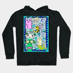 Animals,doodle,pets,tag by LowEndGraphics Hoodie